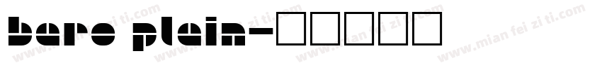 Baro Plain字体转换